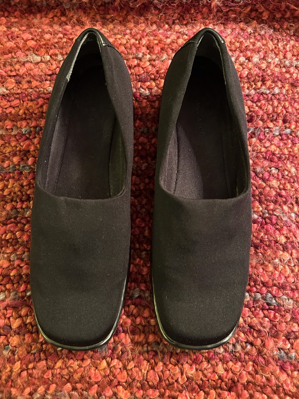 Naturalizer Black Fabric Slip-on Wedge - 8.5W